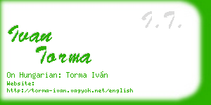ivan torma business card